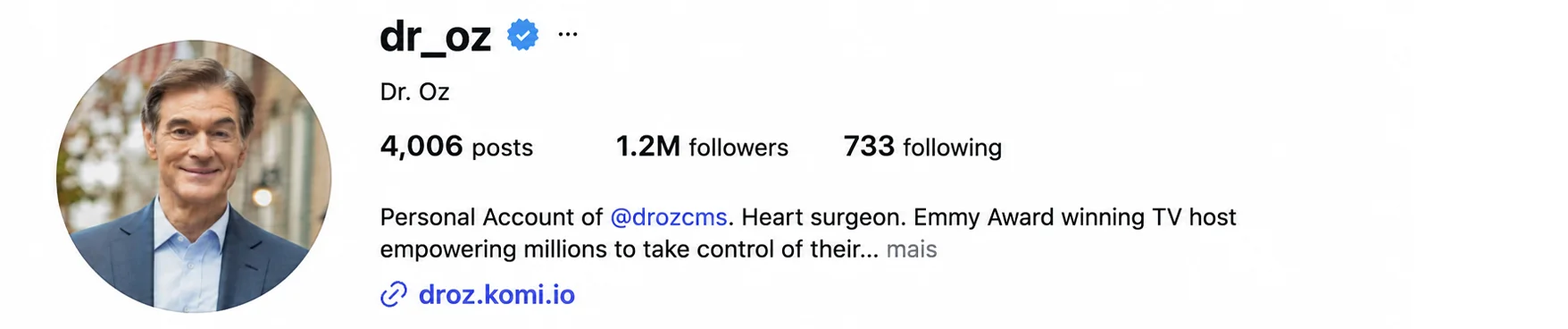 Dr. Oz on Instagram